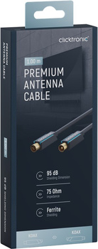 CLICKTRONIC Przyłącze TV IEC kabel antenowy 1m