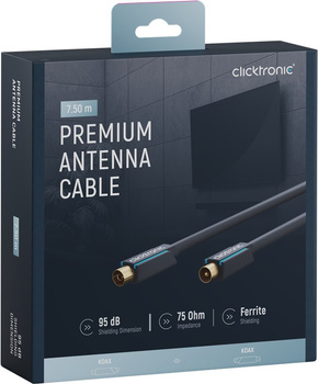 CLICKTRONIC Przyłącze TV IEC kabel antenowy 75m