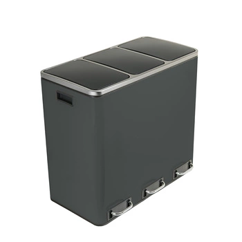 Funky Trash Can Gray Black Spacetronik Potrójny