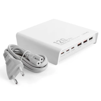 120W 6portová nabíječka USB A a C Ldnio Q605 bílá