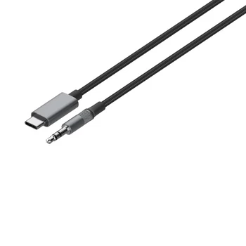 Kabel adaptéru DAC z USB-C na Jack 3,5 mm 1 m šedý