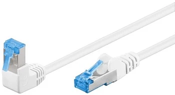 Patchcord CAT 6A S/FTP 1x90 bílý 2m