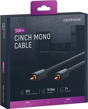 CLICKTRONIC Audio kabel 1xRCA - 1xRCA koaxiální 5m