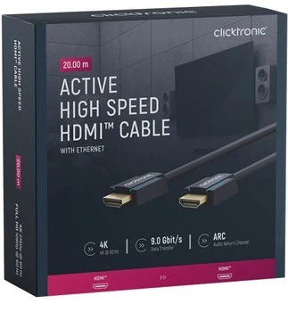 Kabel CLICKTRONIC Active HDMI 2.0 4K 60Hz 20 m