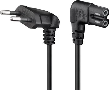 C7 Goobay osmihranný napájecí kabel 2x90 černý 3m