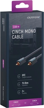 CLICKTRONIC Audio kabel 1xRCA - 1xRCA koaxiální 2m
