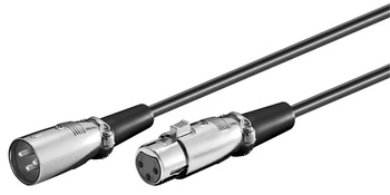 Kabel XLR zásuvka - zástrčka (3pólová) Goobay 2m šedý