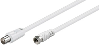 Připojení antény wt TV - wt F Goobay White 25m