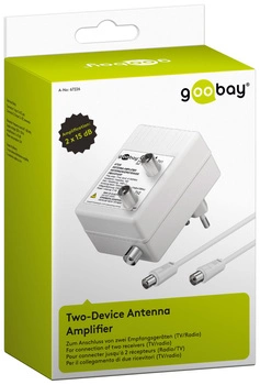 Anténní zesilovač Goobay DVB-T/T2/C pro 2 televizory