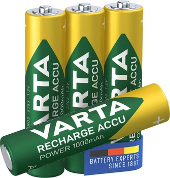 Nabíjecí baterie VARTA LR03 AAA 12V 1000 mAh 4ks