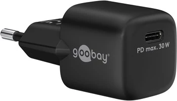 USB-C PD GaN 30W síťová nabíječka Goobay BLACK