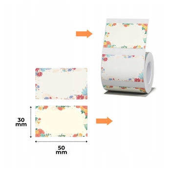 Etykiety seria B Niimbot 50x50 mm 150 szt kreskówki