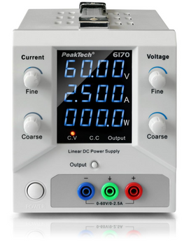 Labornetzgerät 60V 2,5A DC PeakTech 6170