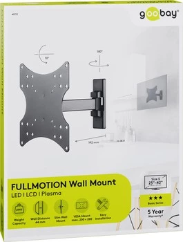 Goobay BASIC FULLMOTION XS 23"-42" 20kg TV-Halterung