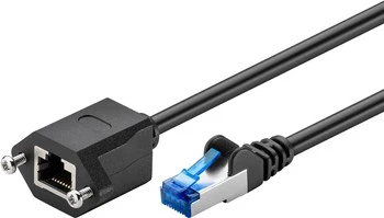 LAN-Verlängerungskabel CAT 6A S/FTP schwarz 15m