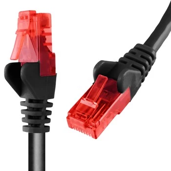 RJ45 CAT 6 U/UTP AWG24 schwarz 30m Kabel