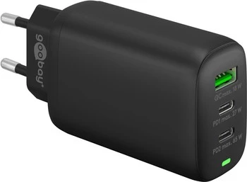 2x USB-C USB 65W Netzladegerät Goobay BLACK