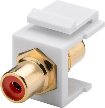 Keystone-Stecker RCA-Kabelverlängerung rot