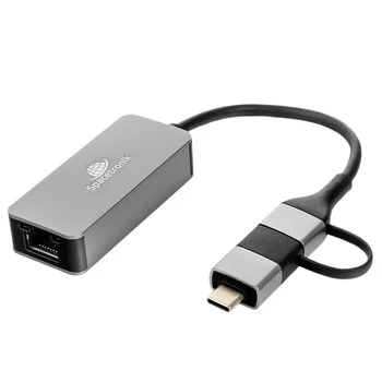 Externer Netzwerkadapter USB-C USB 3.2 auf LAN-Anschluss 2.5Gbps Spacetronik