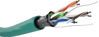 CAT5e F/UTP AWG 26/7 Twisted Pair Kabel Goobay grün 100m