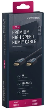 CLICKTRONIC HDMI 2.0 4K 60Hz 15m Kabel