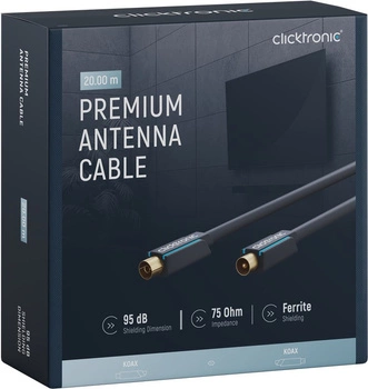 CLICKTRONIC TV-Anschluss IEC-Antennenkabel 20m