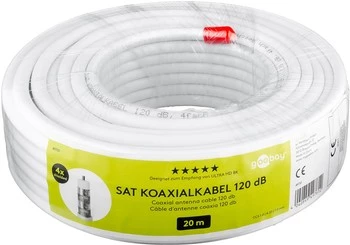 Goobay RG6 Koaxialkabel 4xEKR 120dB CCS 20m