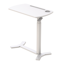 Adjustable table on wheels Buddy white
