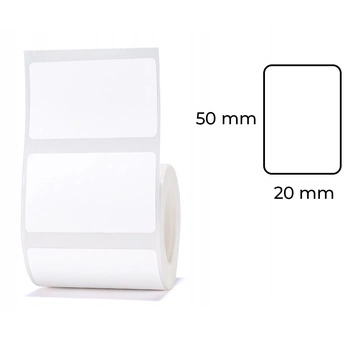 Etykiety seria B Niimbot 50x20 mm 320 szt. biały
