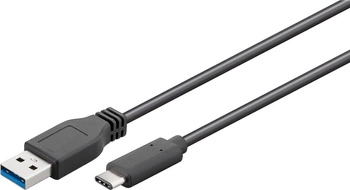 USB-C - USB-A 3.0 Cable Black 1m Goobay