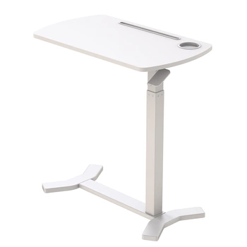 Adjustable table on wheels Buddy white