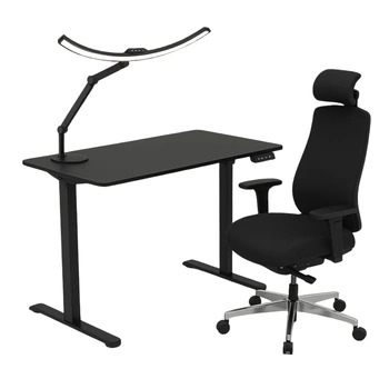 Spacetronik Moris SPE-O121 120x60 electric desk, Black frame, Light wood top
