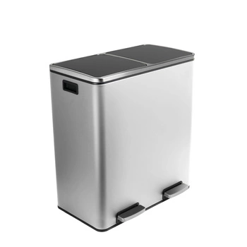 Funky Trash Can Silver Black Spacetronik Podwójny