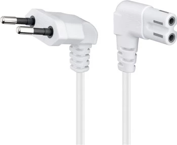 Power cable eight C7 Goobay 2x90 white 1m