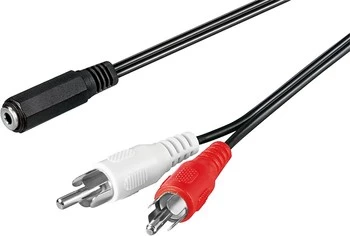 Audio cable gn. jack 35mm - 2x RCA Goobay 14m