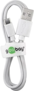 USB-C - USB Type A 2.0 cable Goobay White 1m