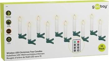 Goobay LED Christmas tree candles 15x10cm KIT 10x