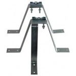 Pole holder 35cm wall mount with support - 2pcs