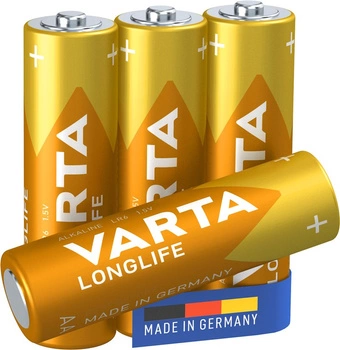 VARTA Longlife Standard LR06 AA 15V battery 4pcs