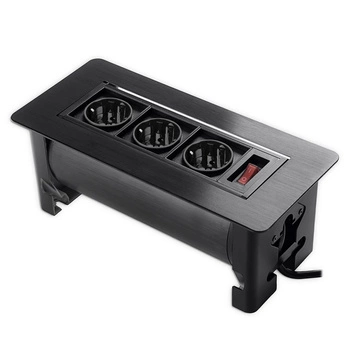 Spacetronik SPS-O33B V2 countertop swivel socket