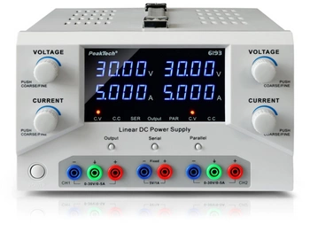 PeakTech 6193 USB 2x30V 5A lab power supply