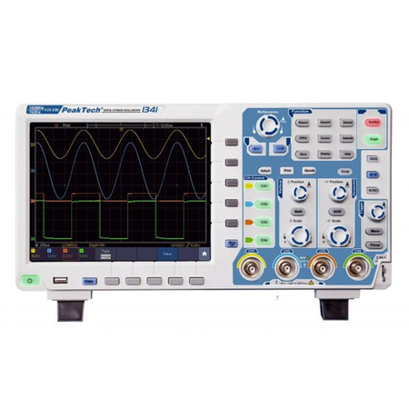 PeakTech 1341 digitální 4-kanálový USB 100MHz osciloskop
