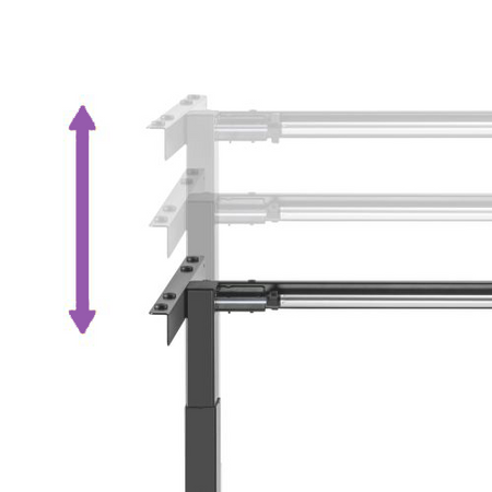 Verstellbarer manueller Schreibtisch Moris 110BR 120x60 cm