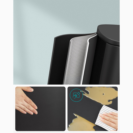 Kosz na śmieci metalowy pojedyncza komora czarny