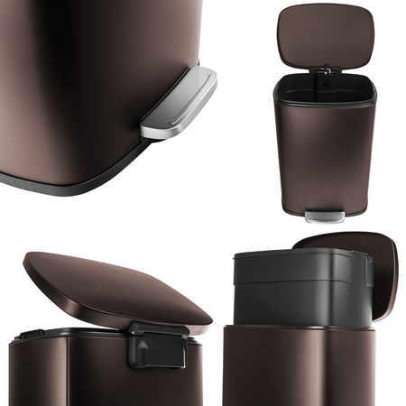 Funky Trash Can Brown Black Spacetronik Pojedynczy