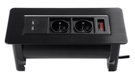 Spacetronik SPS-O24B countertop swivel socket