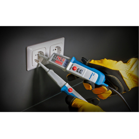 PeakTech 1096 AC/DC-Spannungsprüfgerät mit RCD-Prüfung