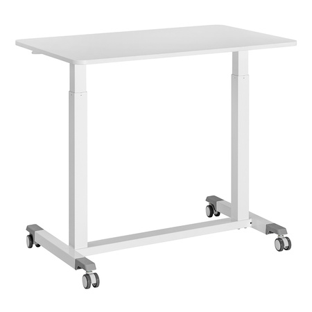 Adjustable table on wheels Buddy 04 white