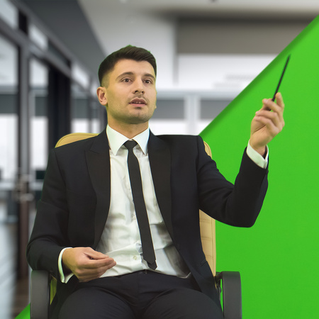 Ekran Green Screen Tło Zielone na Statywie 90"