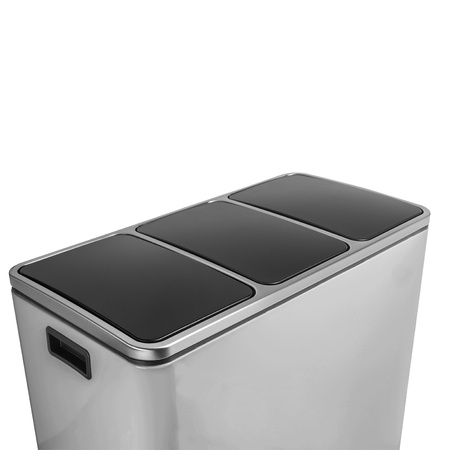 Funky Trash Can Silver Black Spacetronik Potrójny